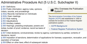 Administrative Procedure Act